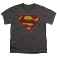 thumbnail image 2 of Superman - Logo Distressed Kids T Shirt (Large) for Youth Toddler Boys and Girls, Charcoal, 2 of 5