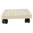 thumbnail image 5 of FELTECHELECTR  Flower Pot Tray Rolling Plant Stands with Wheels Small Caster Plants White, 5 of 8
