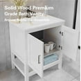 thumbnail image 2 of 36" White Freestanding Bath Vanity with Open Shelf Sink Base Cabinet Without Top, 2 of 8