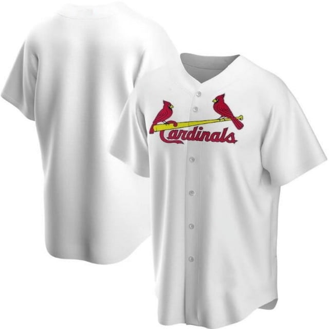 Nuevo Uniforme De Béisbol Cardigan Cardinals Baseball Blank Ropa Deportiva De Verano Blanca-M(40)
