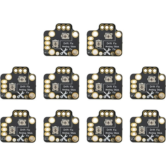 ZOUSSIQI 10 Pcs Manette de Jeu Simulation Joystick Dérive Réparation Carte, Stick Analogique 3D Dérive Fix Mod pour PS4 pour Manettes de Jeu One et X CA919-51109