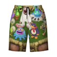 thumbnail image 5 of My Singing Monsters Plant Island Men's Beach Shorts Swim Trunks Casual Quick Dry Board Shorts Swimwear Pants with Mesh Lined and Pockets, 5 of 8