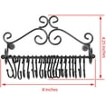thumbnail image 2 of MyGift Wall Mounted Black Metal Scrollwork Design Jewelry Organizer Rack, 2 of 6
