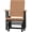 Black, Cedar, variant on DutchCrafters Modern Horizontal Slat High Back Poly Glider Outdoor Patio Chair