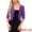 Purple, variant on DARING DIVA Women's Lace Shrug Ruffle Cardigan Open Front Half Sleeve Bolero XS Black