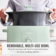 thumbnail image 6 of Martha Stewart 8 QT Slow Cooker, Programmable with Timer, 3 Heat Settings, Nonstick Ceramic, Honeydew Green, 6 of 15