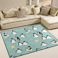 thumbnail image 2 of SKYSONIC Seamless Penguin Pattern Area Rug Carpet 60x48 inch Light Weight Polyester for Living Bedroom, 2 of 6