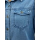 thumbnail image 5 of BLUSA CHIC PARA MUJER DE DENIM CON MANGAS PUFF LARGAS Y BOTONES, CON BOLSILLO, CAMISA CASUAL DE JEAN TALLA XL AZUL, 5 of 6