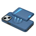 thumbnail image 2 of Compatible With iPhone 14 Plus Magnetic Detachable Wallet Case,PU Leather Back Flip Kickstand,[Compatible With Magsafe],With Card Slots,Shockproof Rugged Phone Case Cover,Blue, 2 of 10