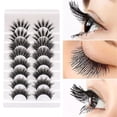 thumbnail image 1 of Farfi 8 pares A(807)/b(m14)/c(c3)/d(dc012) Pestañas postizas Cómodas de usar Extensiones de maquillaje de fibra fáciles de quitar Pestañas para mujer, 1 of 5