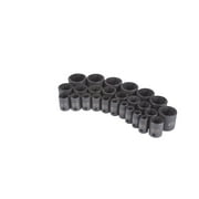 Sunex Tools 26-Piece 1/2 Drive Metric Impact Socket Set, Cr-Mo Steel, 10mm to 36mm