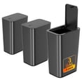 thumbnail image 1 of Juego de cubos de basura N. NETDOT, paquete de 3 unidades, 11,36 L con tapa, para baño y cocina, 1 of 7