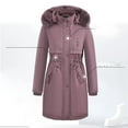 thumbnail image 3 of VEKDONE Women's Winter Thicken Puffer Coat Warm Jacket Hooded Coats Waterproof Plush Lined Long Down Jacket Parkas with Pockets, 3 of 3