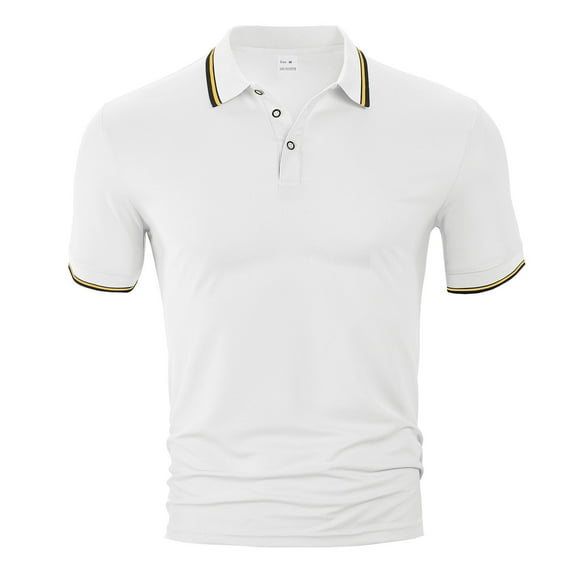 Icvfdpl Mens Polo Shirt Fashion Short Sleeved Summer Loose Casual Breathable Lapel Tops Mens Shirts L