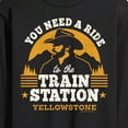 thumbnail image 3 of Yellowstone - You Need A Ride To The Train Station - Men's Long Sleeve T-Shirt, 3 of 6