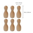 thumbnail image 2 of OULII 1 Set Bowling Pins for Kids Beech Wood Mini Bowling Desktop Game, 2 of 8