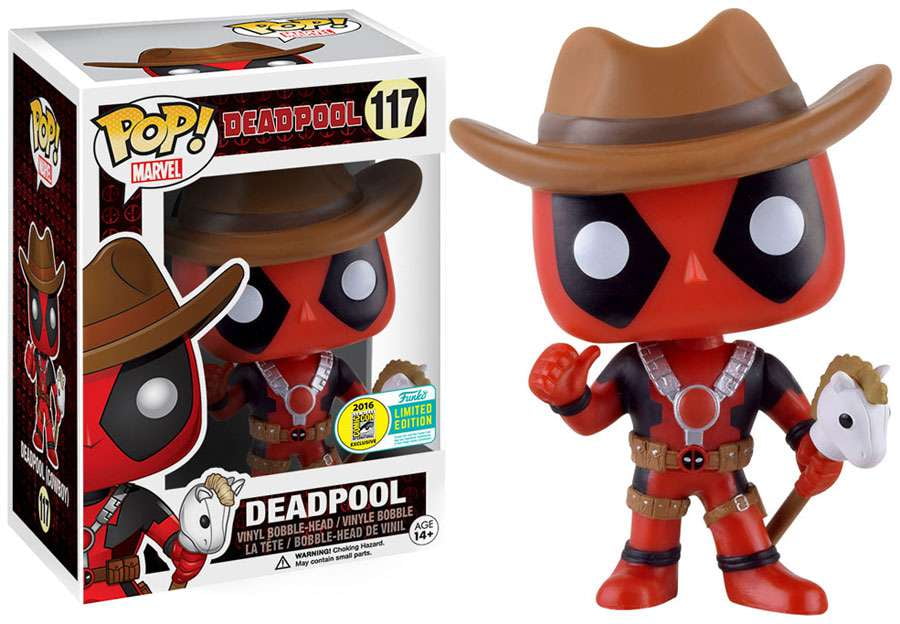 huurder Voorganger doe niet Funko POP! Marvel Deadpool Vinyl Bobble Head [Cowboy] - Walmart.com