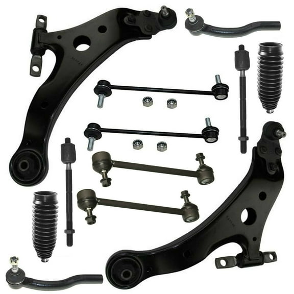 12 Pc Front Suspension Kit Lower Left & Right Control Arms, Tie Rod Ends & Sway Bars Fits select: 2002-2003 TOYOTA CAMRY, 2002-2003 LEXUS ES