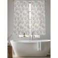 thumbnail image 6 of Rustic Blue Leaves Semi Sheer Curtains 63 Inch Length 2 Panels Set, Farmhouse Botanical Beige Sheer Kitchen Curtain Privacy Voile Window Curtain for Living Room Bedroom Rod Pocket Drapes, 6 of 7