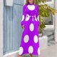 thumbnail image 4 of Vestido largo de lunares blancos y morados grandes, vestido sexy para mujer, vestidos, 4 of 5