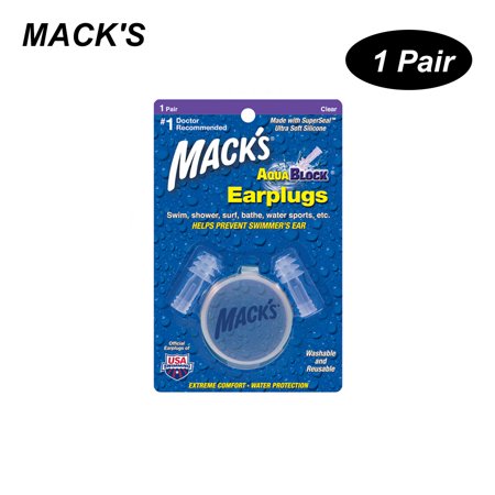 MACK'S 1 Pairs -noise Silicone Earplugs Professional Waterproof Swimming Earplugs Hearing Protection Snore Ear Plugs