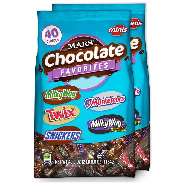 6 PACKS : MARS Chocolate Minis Size Candy Variety Mix 40-Ounce Bag ...