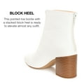 thumbnail image 5 of Journee Collection Womens Kayden Tru Comfort Foam Back Heel Zip Stacked Heel Booties, 5 of 7