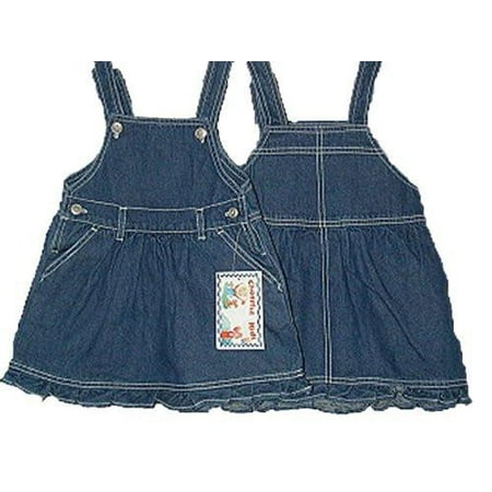 Denim Jumper Dress - Infants Girls Sizes 12M/18M/24M Denim Jumper Dress. * 2 Units Pack *