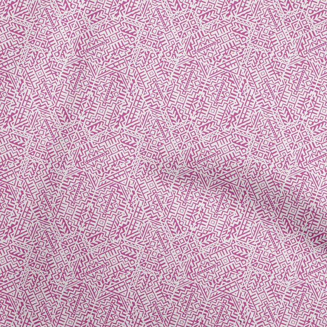 oneOone Velvet Pink Fabric Abstract Sewing Craft Projects Fabric Prints By Yard 58 Inch Wide