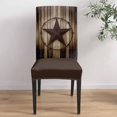 thumbnail image 4 of Chair Covers Texas Stars Wood Grain Dining Chair Slipcovers Rustic Wooden Stretch Removable Chair Seat Protector Party Decoration Set of 8, 4 of 6