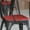 Red, variant on BizChair Set of 4 Poly Resin Wood Seat with Rounded Edges for Colorful Metal Chairs and Stools in Black