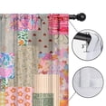 thumbnail image 4 of Blackout Kids Curtains,Pioneer Flower Childrens Insulated Curtains Set Of 2,Bedroom Essentials,Toddler Room Decor 52x63in(132x160cm), 4 of 4