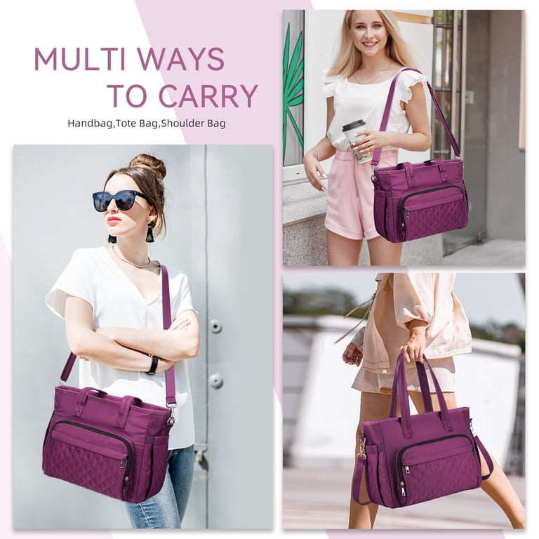 Holuxer Large Insulated Lunch Tote for Women, Purple photo 6