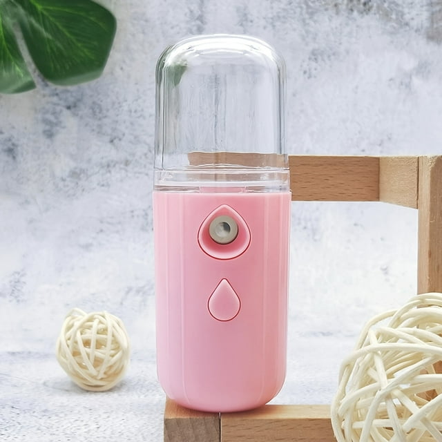 30ml Portable Mini Facial Steamer - Humidificateur à Brume Fraîche Rechargeable avec Réservoir d'Eau Visuel, Nano Atomisation, Sans BPA, Non Parfumé, Machine de Soin de la Peau Pratique pour Hydrater et Nourrir la Peau