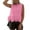 Pink, variant on QSAWXQZ Women's Knit Sweater Tank Crew Neck Sleeveless Fringe Hem Blouse Casual Pullover for Summer L
