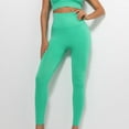 thumbnail image 2 of High Waisted Leggings for Women Buttery Smooth & Soft Women's Leggings Solid Yoga Mint Green L, 2 of 5