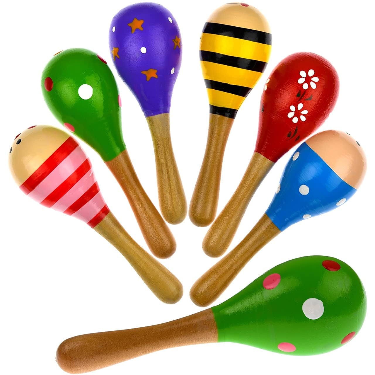 Dazzling Toys Maracas for Kids -6 Fiesta Party Decoration Maracas -Mini ...