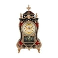 thumbnail image 1 of JINGT Table Clock Vintage Style Analog Display Clock Table Clock Vintage Design Brown+Red, 1 of 5