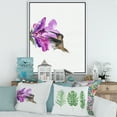 thumbnail image 2 of Designart 'Purple Fuchia VIntage Flower' Traditional Framed Canvas Wall Art Print, 2 of 5