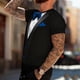 thumbnail image 5 of Tops para hombre, blusas y camisas de manga corta con cuello redondo para hombre, blusas casuales de moda para hombre con cuello redondo, blusas deportivas con mangas cortas, blusas de poliéster para, 5 of 7