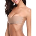thumbnail image 3 of Spencer Women's Deep V Strapless Invisible Bras Backless Self Adhesive Push Up Magic Sticky Plunge Bra Breathable "Skin,Cup C/D", 3 of 7