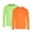 Safety Neon Orange, variant on High Visibility Safety Work T-Shirt for Men | Moisture Wicking Safety Neon Orange Pure Dry Fit Hi Vis Crew Long Sleeve Work Shirt 5.5oz 100% Polyester Quick Dry Tees, Size L, Pack of 2