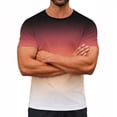 thumbnail image 2 of Xcmzpl T-Shirts Graphiques pour Hommes Dégradé Manches Courtes Col Rond T-Shirt Léger Hauts d'Été Grande Taille Muscle Ajusté T-Shirts, 2 of 10