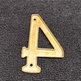 thumbnail image 4 of Bebarley Números De Casa De Puerta De Latón Macizo Brillante De 4 Pulgadas Y Placas De Dirección De Calle Para Letreros De Residencia Y Buzón., 4 of 6