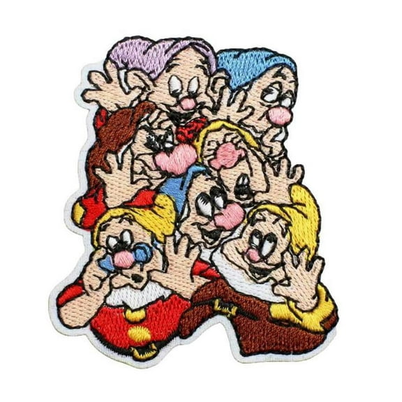 Snow White 7 Dwarfs 2.5in Tall Embroidered Patch