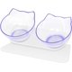 thumbnail image 1 of Juego de cuencos elevados para comida para gatos, cuencos para gatos elevados inclinados a 15°, plato antivómitos para gatos, cuencos para mascotas con soporte para gatos de interior y cuenco doble pequeño Sailing  Electrónica, 1 of 5