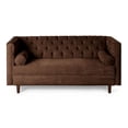 thumbnail image 2 of Sofá 3 Plazas Velvet Chocolate Modelo Banks, 2 of 7
