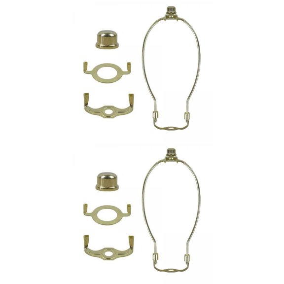2pcs Retro Style Lamp Shade Harp Holder with Finial Light Fitting Harps