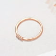 thumbnail image 4 of Ultra-fine Tail Ring 925 Silver CZ Womens Silver/Rose Gold Wedding Ring Size 3-8, 4 of 8