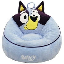 Bluey Kids' Compressed Foam Bean Bag Chair, Blue, 24" x 5" x 18"